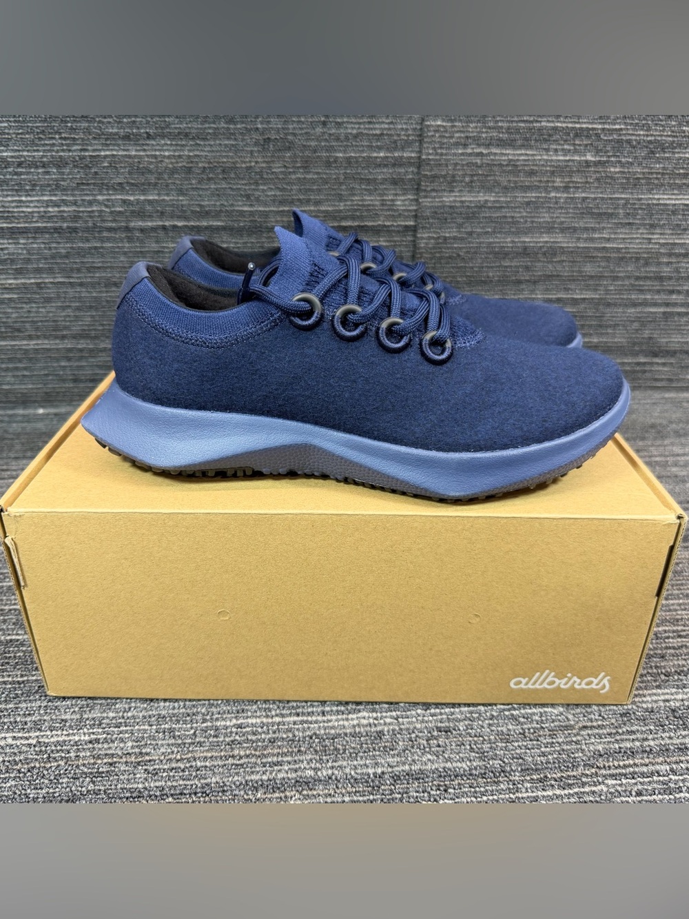allbirds Wool Dasher 2 Mizzle Mens 8 Deep Navy Blue Wool Runner Water Repellent